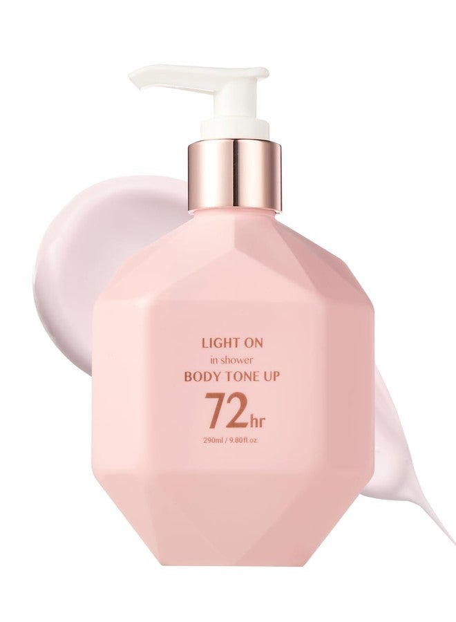 BOM Light On In-Shower Body Tone-Up Lotion 9.80 fl.oz, Natural tone, Lightweight & Non-Greasy, Rinse-Off Shower Moisturizer with Peach, Milk Protein, Rose & Yogurt,Hypoallergenic, Korean Skincare - Image 1